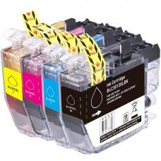 ENSEMBLE COMBO DE CARTOUCHE JET D'ENCRE BROTHER LC3011/LC3013 BK/C/M/Y XL COMPATIBLE NOIR/CYAN/MAGENTA/JAUNE